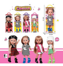 Лялька A 925 B (48/2) 4 види, висота 33.5 см, знімний одяг, рухливі кінцівки, прошите волосся, імітація скляних очей, в коробці, ВИДАЄТЬСЯ ТІЛЬКИ МІКС ВИДІВ
