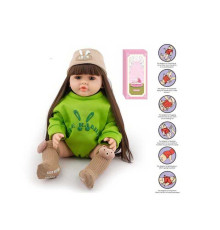 Лялька AFD 8866-23 S (12) висота: 52 см, функціональна, гумова, звуки, прошите волосся, аксесуари, в коробці