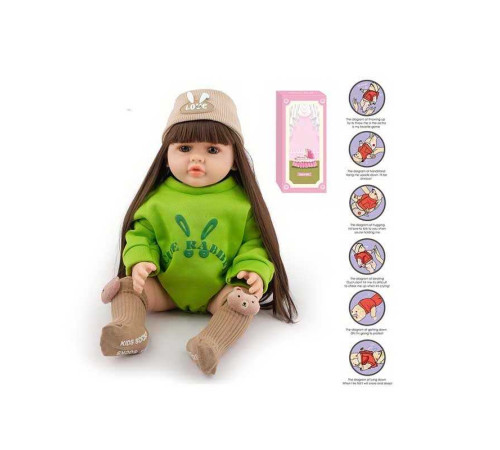 Лялька AFD 8866-23 S (12) висота: 52 см, функціональна, гумова, звуки, прошите волосся, аксесуари, в коробці