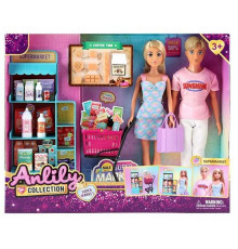 Набір ляльок 616962 (18) 2 ляльки, висота: 30 см, взуття, аксесуари, візок, муляжі їжі, в коробці