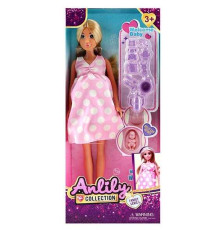 Лялька 616310 (48) висота 30 см, вагітна, 1 пупсик, знімний живіт, знімний одяг, аксесуари, в коробці