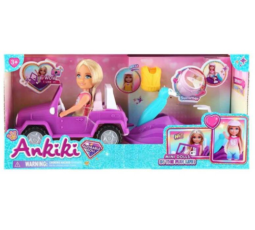 Лялька 606113 (24) висота: 13 см, джип, гідроцикл, аксесуари, в коробці