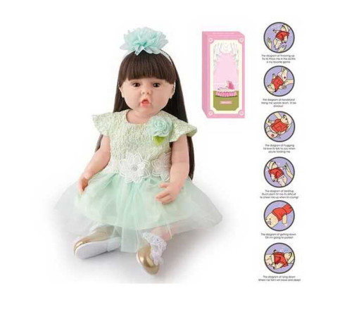 Лялька AFD 8866-37 S (12) висота: 52 см, функціональна, гумова, звуки, прошите волосся, аксесуари, в коробці