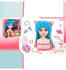 Манекен для зачісок SR 011 (18/2) косметика, перукарські інструменти, заколки, резинки, в коробці