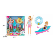 Набір ляльок ST 5612-7 (72/2) 2 ляльки, байдарка, надувне коло, висота 23 см, в коробці