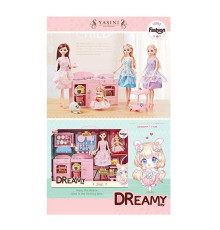 Набір ляльок 6647 (24) 2 ляльки, висота 30 см, кухня, аксесуари, рухливі елементи, в коробці