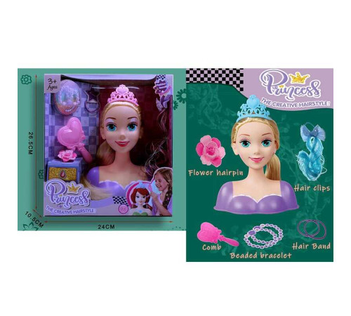 Манекен для зачісок 2801 Штрих = 35424 (48/2) аксесуари, гребінець, в коробці