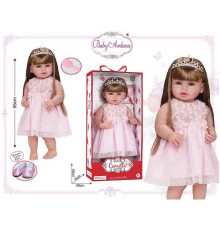 Лялька A 918 A (12/2) гумова, висота - 52 см, прошите волосся, рухомі кінцівки, щітка для волосся, взуття, в коробці