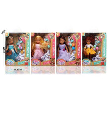 Лялька LK 2505 (96/2) 4 види, 20 см, гумова, імітація скляних очей, взуття, аксесуари, одяг, в коробці, ВИДАЄТЬСЯ ТІЛЬКИ МІКС ВИДІВ