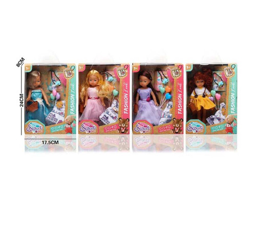 Лялька LK 2505 (96/2) 4 види, 20 см, гумова, імітація скляних очей, взуття, аксесуари, одяг, в коробці, ВИДАЄТЬСЯ ТІЛЬКИ МІКС ВИДІВ – в наличии! Купите сейчас у KAZKOVA