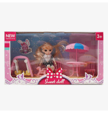 Лялька R 100-155-39 (48/2) 15 см, імітація скляних очей, шарнірні суглоби, аксесуари, в коробці