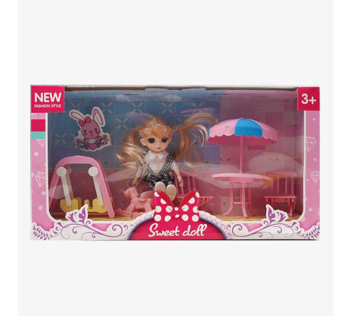 Лялька R 100-155-39 (48/2) 15 см, імітація скляних очей, шарнірні суглоби, аксесуари, в коробці