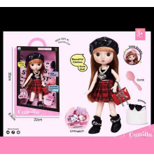 Лялька A 923 I (24/2) висота: 30 см, шарнірні суглоби, імітація скляних очей, аксесуари, гребінець, в коробці