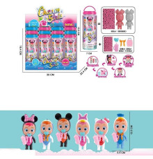 Набір ляльок W 172 D (24/2) висота: 13,5 см, аксесуари, змивається фарба, плаче, рухомі кінцівки, в коробці, ЦІНА ЗА 12 ШТУК В БЛОЦІ