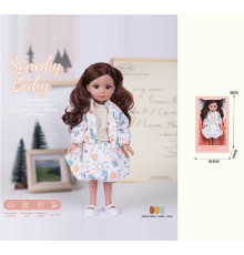 Лялька MN 3313 (48) висота: 34 см, імітація скляних очей, взуття, в коробці