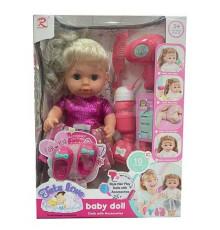 Лялька 6958 (24) п’є з пляшечки, ходить у горщик, закриває очі, музичний чип, висота 28 см, в коробці