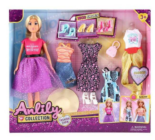 Лялька 616086 (24) висота 30 см, знімний одяг та взуття, 3 додаткові сукні, 4 пари взуття, сумочка, капелюх, барсетка, майка, штани, в коробці – в наличии! Купите сейчас у KAZKOVA