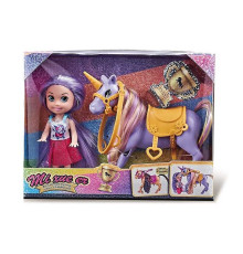 Лялька 8679-2 (72) висота: 10 см, знімний одяг та взуття, голова - гума, тіло та кінцівки - пластик, єдиноріг: 13х12.5, гумова упряж, в коробці