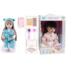 Інтерактивна лялька TK 1192-52 (9) "WToys", ОЗВУЧУВАННЯ УКРАЇНСЬКОЮ МОВОЮ, висота 55 см, пульт, на батарейках, аксесуари, рухає кінцівками, казки, пісні, віршики, скоромовки, відповідає на запитання, звуки тварин, мелодії, повторюшка, в коробці