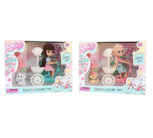 Лялька 58001 (48/2) 2 види, велосипед, улюбленець, аксесуари, в коробці – в наличии! Купите сейчас у KAZKOVA