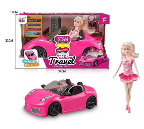 Лялька К 006 (18) машина на батарейках, мелодія, в коробці