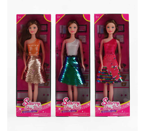 Лялька SK 029 A (144/2) 3 види, двоколірні паєтки, в коробці, ВИДАЄТЬСЯ ТІЛЬКИ МІКС ВИДІВ – в наличии! Купите сейчас у KAZKOVA