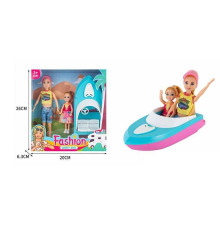 Набір ляльок ST 5612-8 (72/2) 2 ляльки, катер, висота 23 см, в коробці