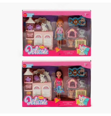 Лялька A 8-26 (96/2) 2 види, висота ляльки 12 см, улюбленці, аксесуари, в коробці