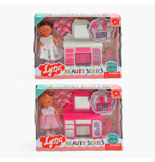 Лялька 4602 (96/2) 2 види, 12 см, знімне взуття, аксесуари, туалетний столик, гребінець, улюбленець, в коробці