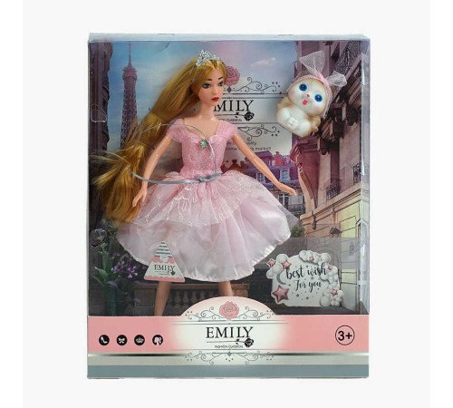 Лялька QJ 117 (48/2) висота 30 см, вихованець, квіти, в коробці