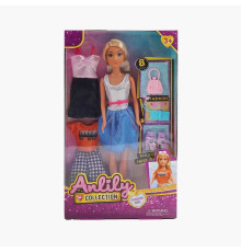 Лялька 616088 (36) висота - 30 см, рухомі кінцівки, прошите волосся, гумова голова, додаткові одяг та взуття, аксесуари, в коробці