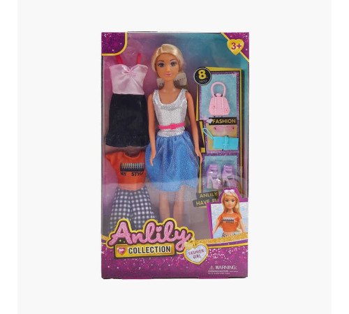 Лялька 616088 (36) висота - 30 см, рухомі кінцівки, прошите волосся, гумова голова, додаткові одяг та взуття, аксесуари, в коробці