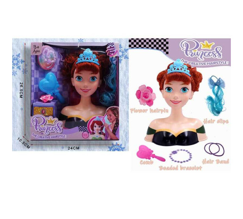 Манекен для зачісок 2801 Штрих = 35431 (48/2) аксесуари, гребінець, в коробці