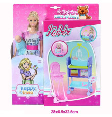 Лялька WG 207 (36/2) 30 см, пупсик, аксесуари, меблі, в коробці