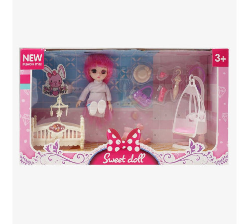 Лялька R 100-155-40 (48/2) 15 см, імітація скляних очей, шарнірні суглоби, аксесуари, в коробці