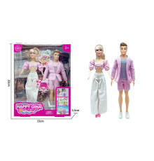 Набір ляльок 6004 ED-2 (60/2) 2 штуки, висота: 29см, знімний одяг, в коробці