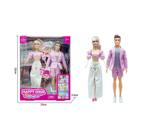 Набір ляльок 6004 ED-2 (60/2) 2 штуки, висота: 29см, знімний одяг, в коробці