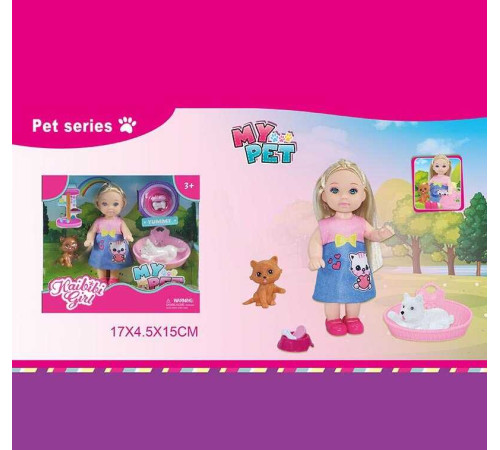 Лялька WG 616 (240/2) 12 см, улюбленці, аксесуари, в коробці