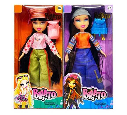 Лялька DK 350 (144/2) 2 види, висота 25.5 см, знімний одяг, шарнірні кінцівки, рюкзак, в коробці