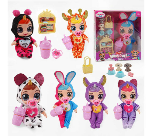 Лялька 216 A1 (72/2) 6 видів, гумова, висота 20 см, говорить, сміється, плаче, знімний одяг, рухливі кінцівки, пляшечка, пустушка, аксесуари, в коробці, ВИДАЄТЬСЯ ТІЛЬКИ МІКС ВИДІВ