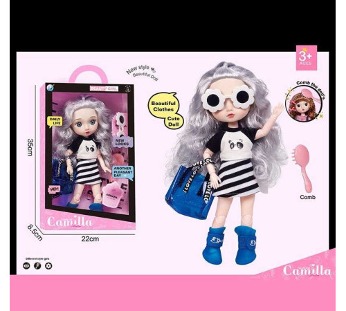 Лялька A 923 J (24/2) висота: 30 см, шарнірні суглоби, імітація скляних очей, аксесуари, гребінець, в коробці