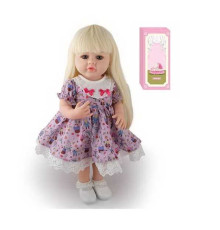 Лялька AFD 8866-54 (12) гумова, 52 см, памперс, пляшечка, пустушка, шкарпетки, взуття, в коробці