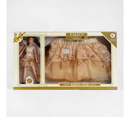 Лялька QJ 069 (12) висота 30 см, спідничка для дівчинки у наборі, в коробці