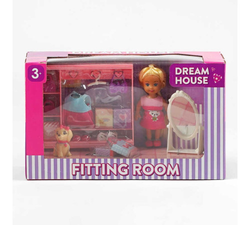 Лялька K 899-131 (48/2) висота 10 см, гардеробна, одяг, аксесуари, взуття, улюбленець, дзеркало, предмети декору, в коробці – в наличии! Купите сейчас у KAZKOVA