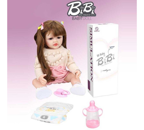 Лялька XBY 5515 (12) висота 52 см, гумова, пляшечка, памперс, соска, в коробці