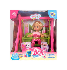 Лялька Sofi 85004 (96/2) “На гойдалці”, висота ляльки 11 см, гойдалка, знімне взуття, в коробці