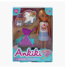 Лялька з аксесуарами 606016 (96) “прогулянка з собакою”, висота ляльки - 13.5 см, візочок для собаки, песик, в коробці