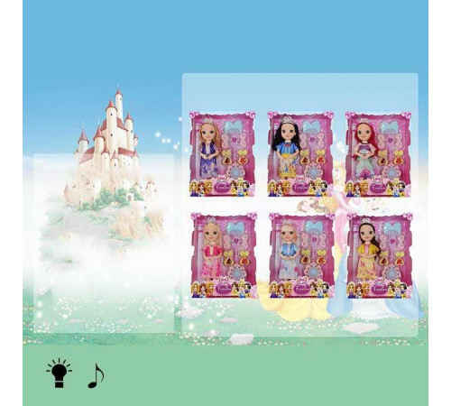 Лялька K 038 X-7 (72/2) музичний чіп, підсвічування, аксесуари, висота 26 см, в коробці, ВИДАЄТЬСЯ МІКС ВИДІВ