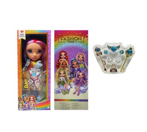 Лялька TK 2035 (72/2) висота 32см, пісня англійською, знімний одяг та взуття, 2 чарівні палички, сумочка, пара сережок, в коробці