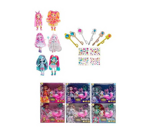 Лялька TK 2046 (96/2) 15 см, шарнірні суглоби, аксесуари, наліпки, мопед, в коробці, ВИДАЄТЬСЯ МІКС ВИДІВ